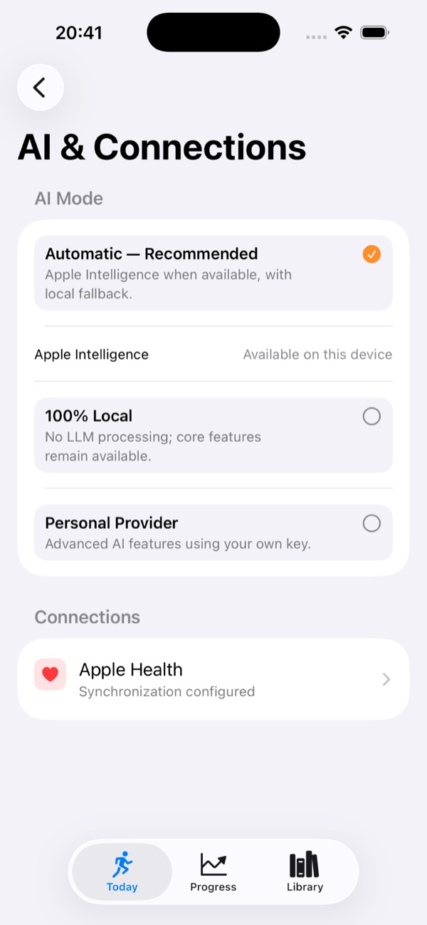Run Buddy AI intelligence and connections settings
